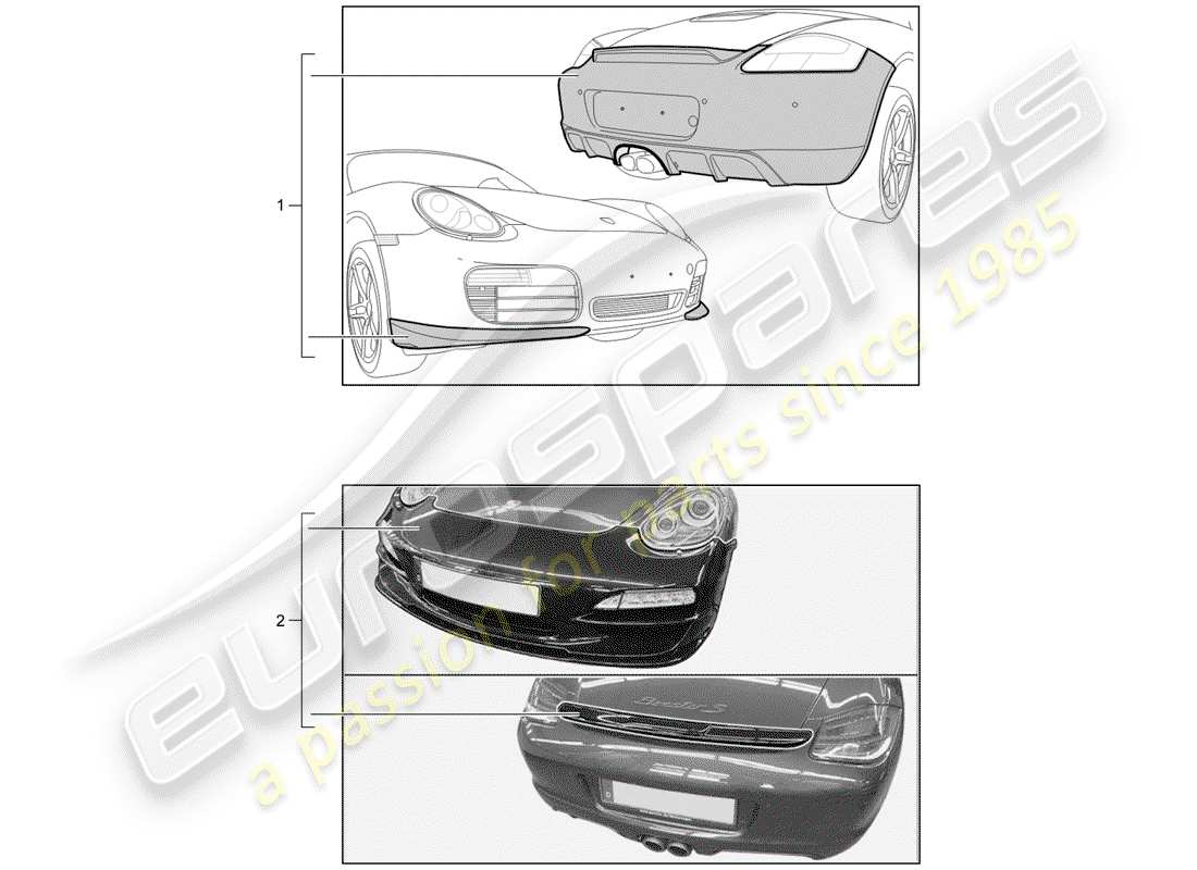 porsche 2007 (tequipment) aerokit part diagram