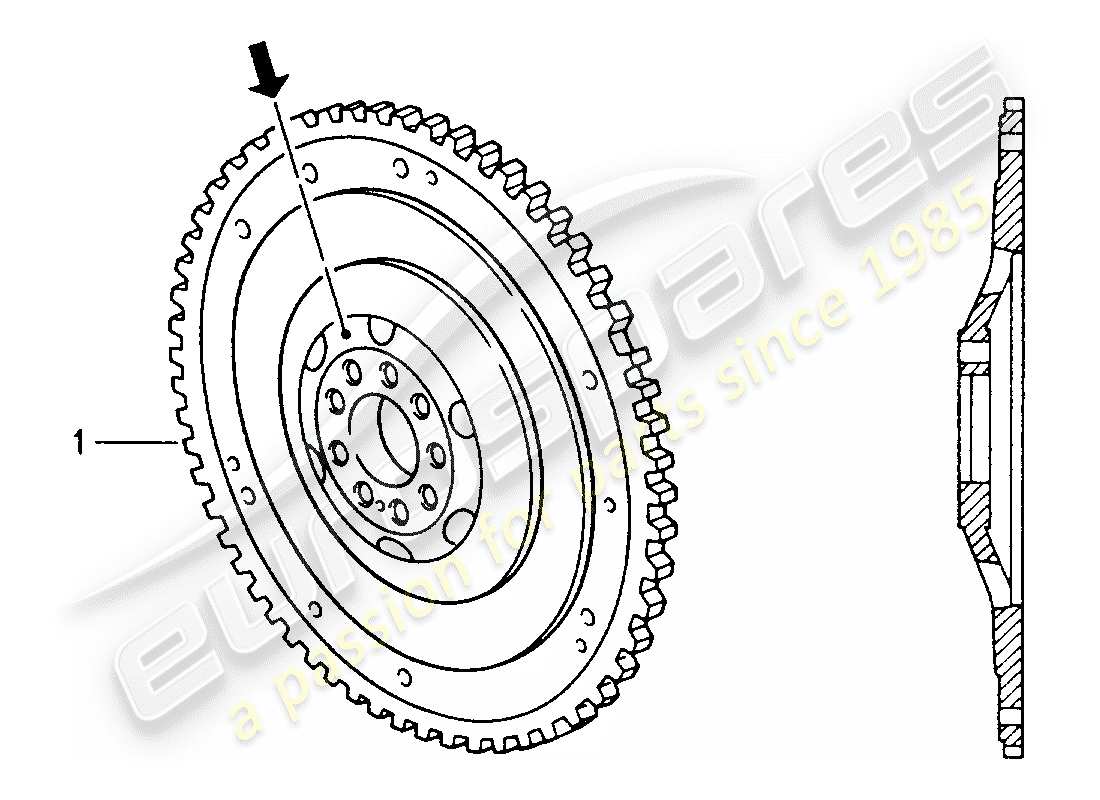 porsche replacement catalogue (2012) flywheel parts diagram