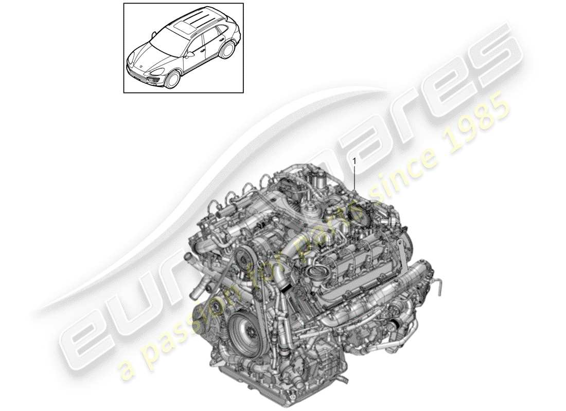 porsche 2013 (cayenne e2 92a) replacement engine parts diagram