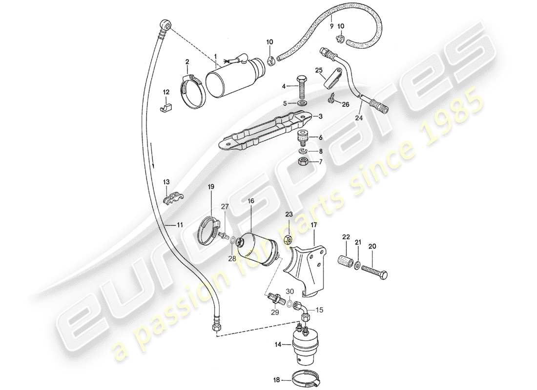 porsche 1976 (911) fuel system - d - mj 1975>> part diagram
