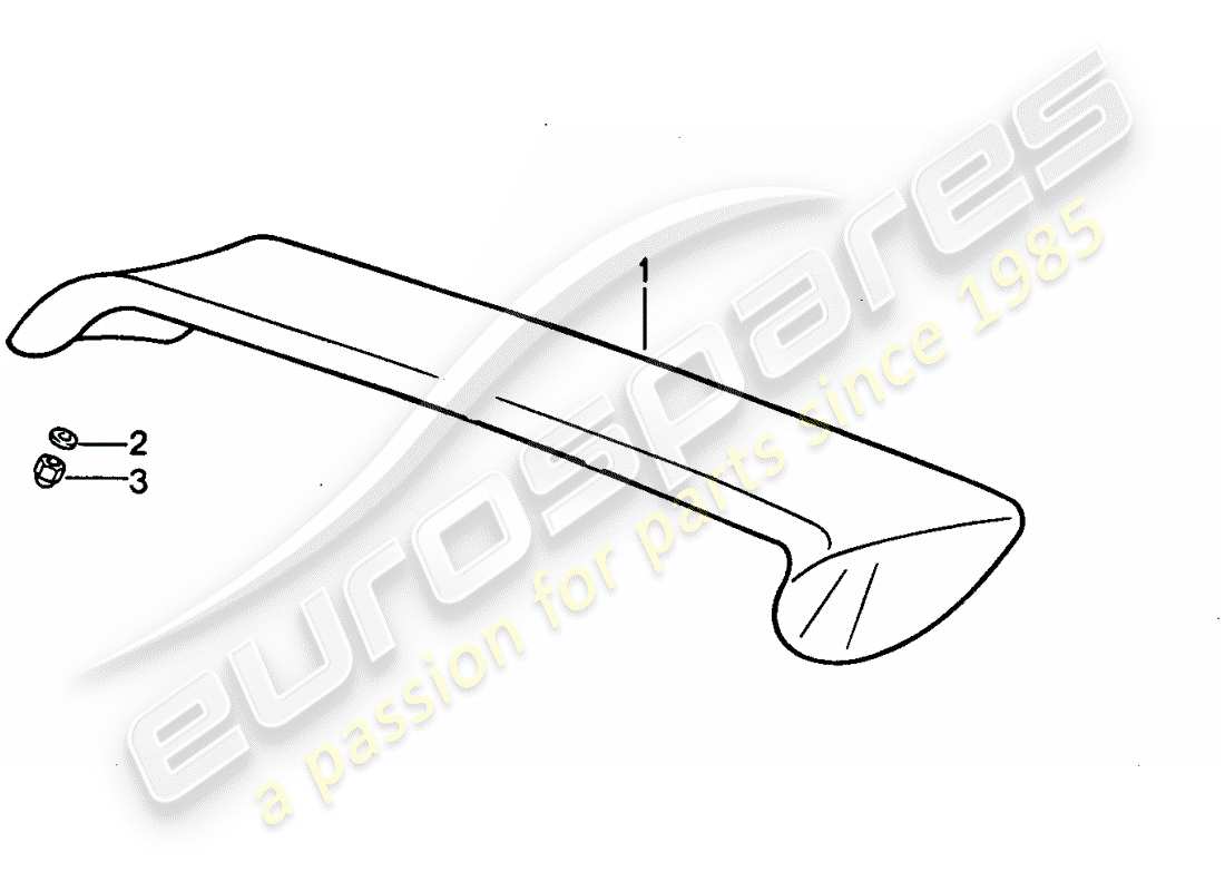 porsche 1995 (928) spoiler part diagram