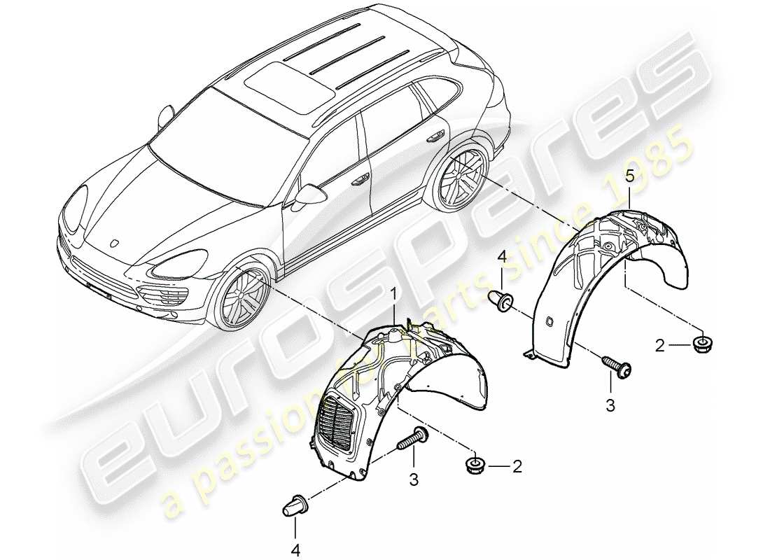 porsche 2013 (cayenne e2 92a) lining parts diagram
