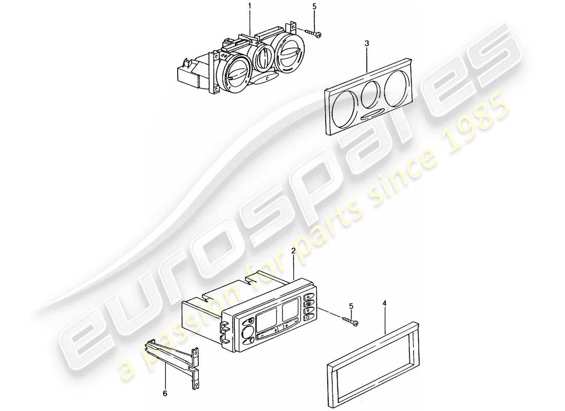 porsche 2005 (996 gt3) control switch parts diagram