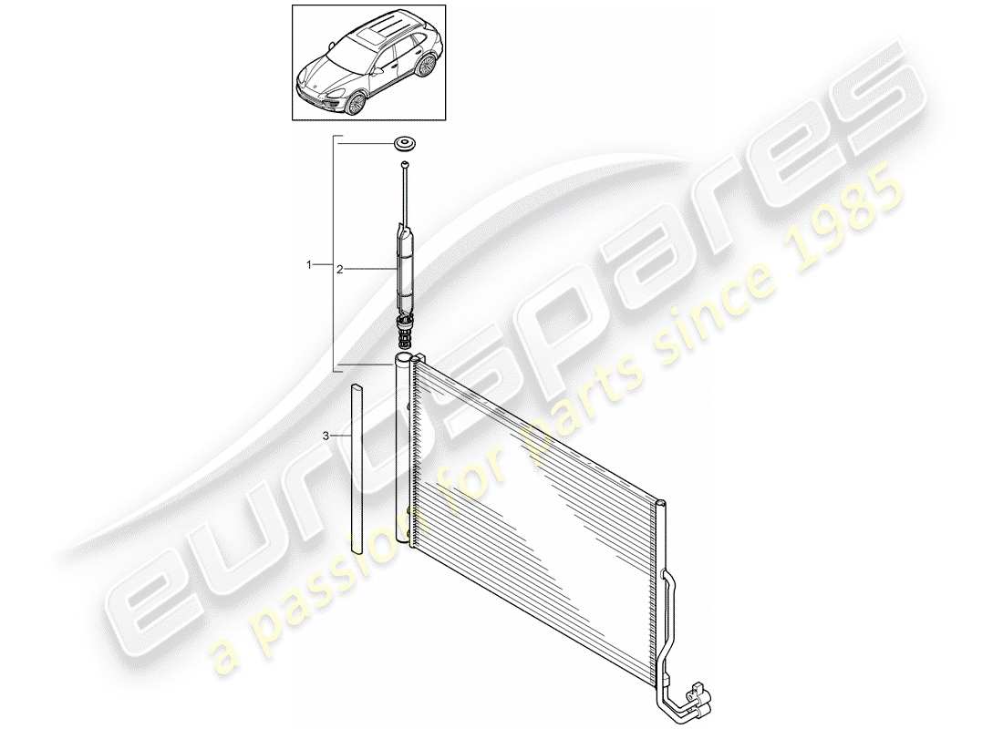 porsche 2017 (cayenne e2 92a) capacitor part diagram