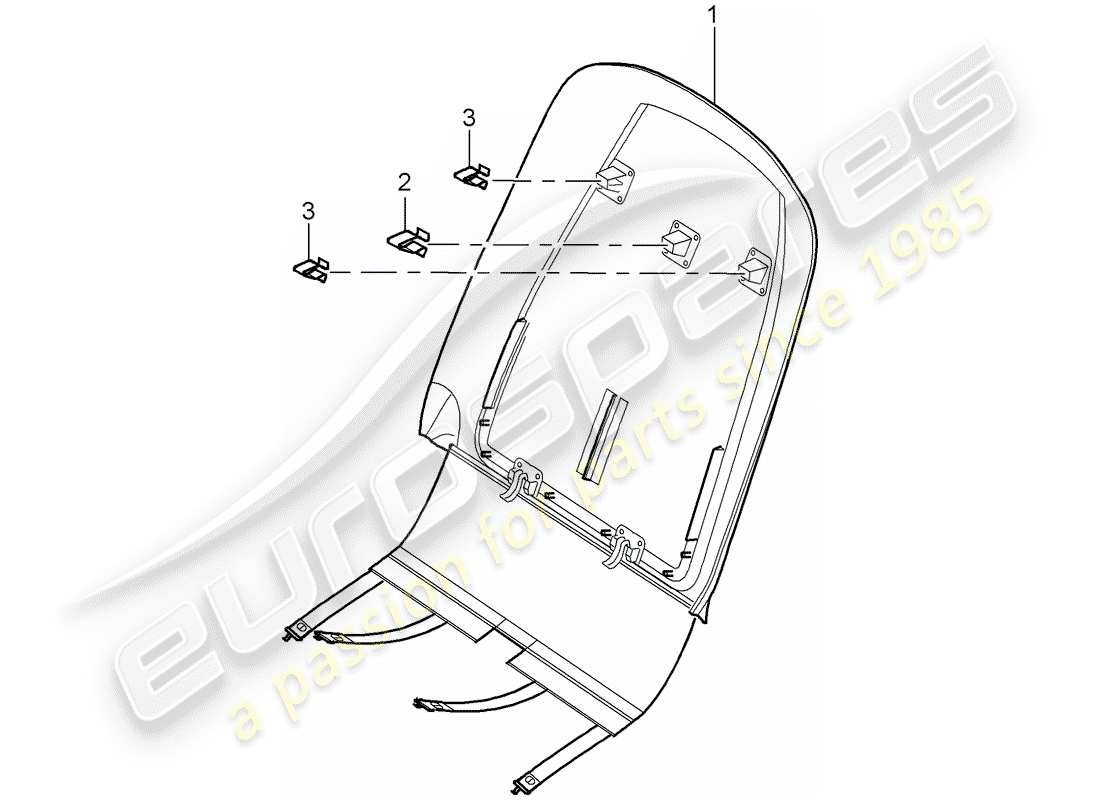 porsche 2003 (cayenne e1 9pa) cover part diagram