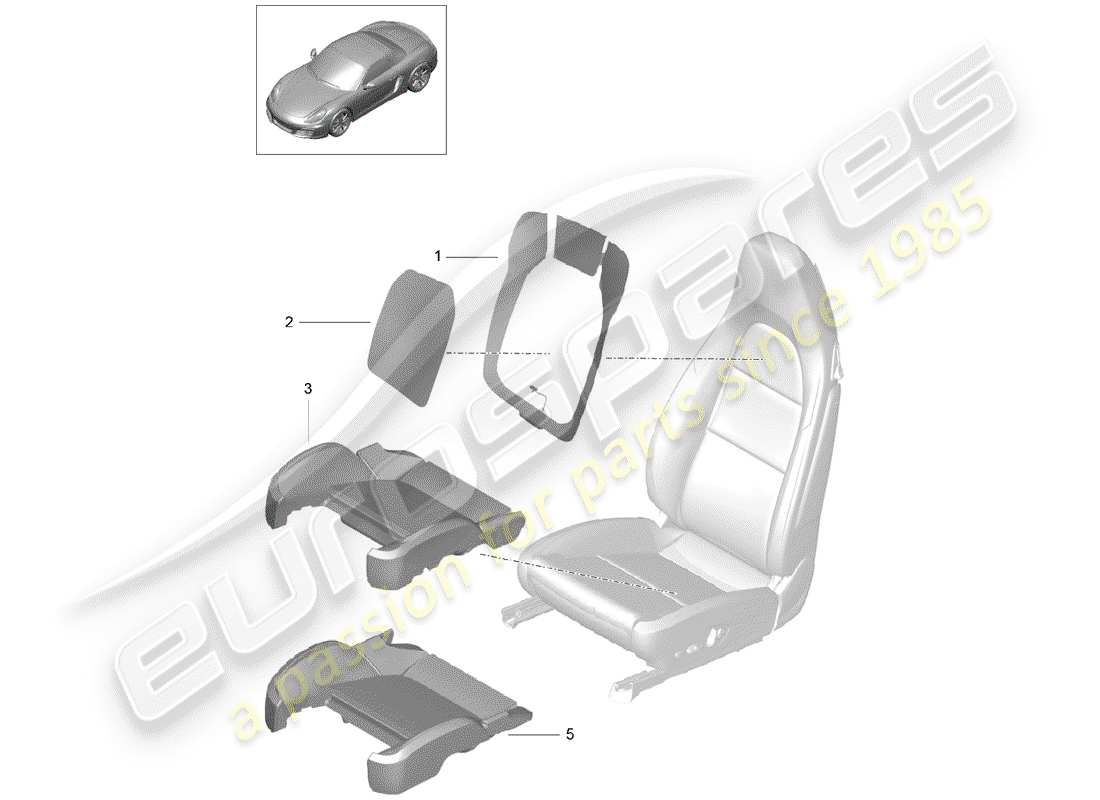 porsche 2012 (981 boxster) heater element part diagram