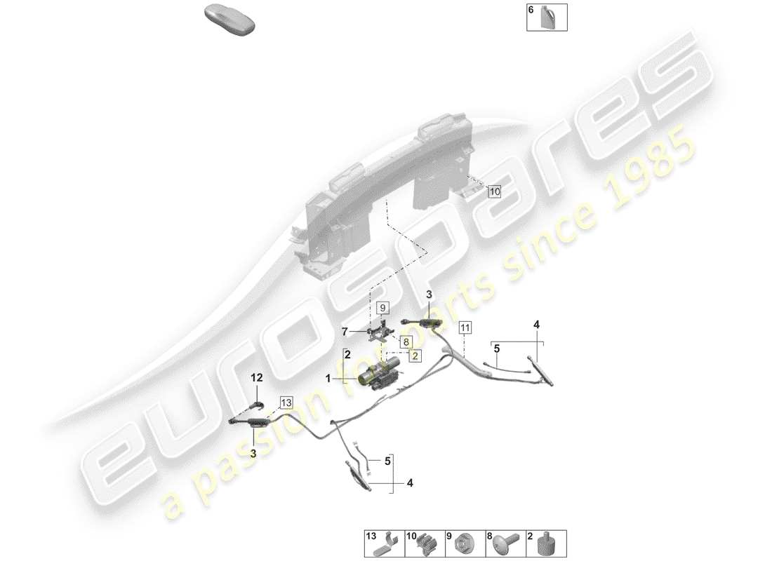 porsche 2019 (992-1) drive unit parts diagram