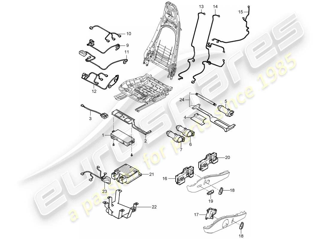 porsche 2008 (987 cayman) wiring harnesses part diagram