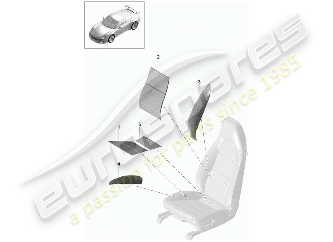 porsche 2016 (991-1 r/gt3/rs) heater element part diagram