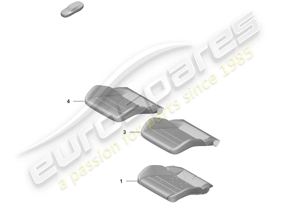 porsche 2019 (992-1) foam part parts diagram