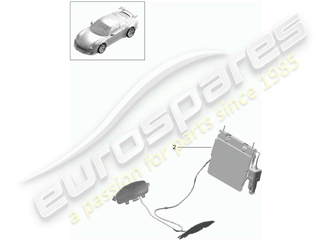 porsche 2017 (991-2 r/gt3/rs) lumbar support part diagram