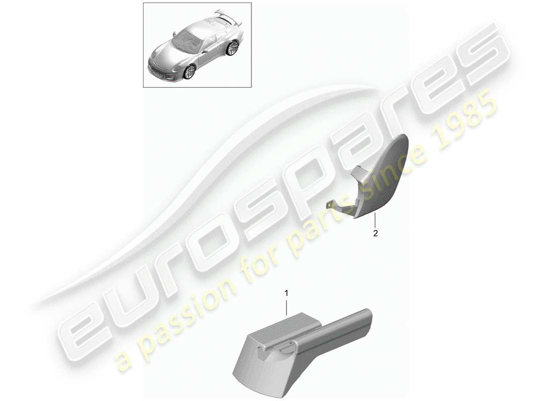 porsche 2017 (991-2 r/gt3/rs) sports seat plus part diagram