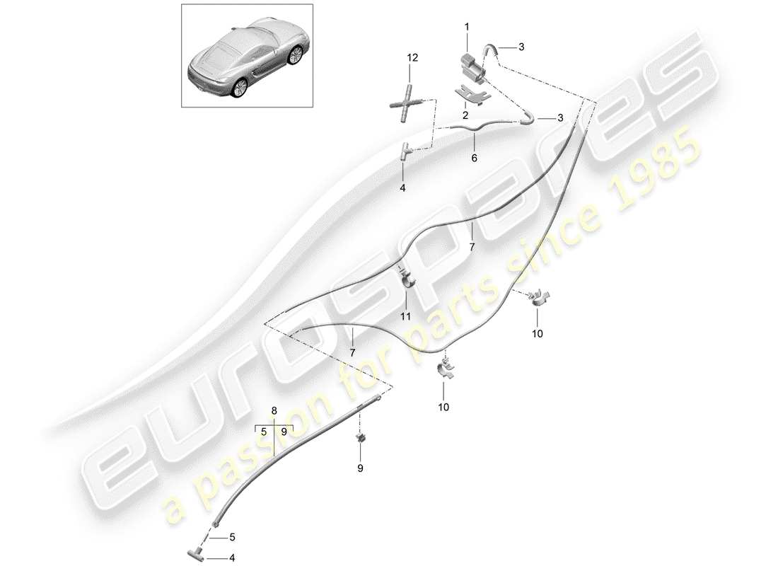 porsche 2016 (981 cayman) exhaust system part diagram