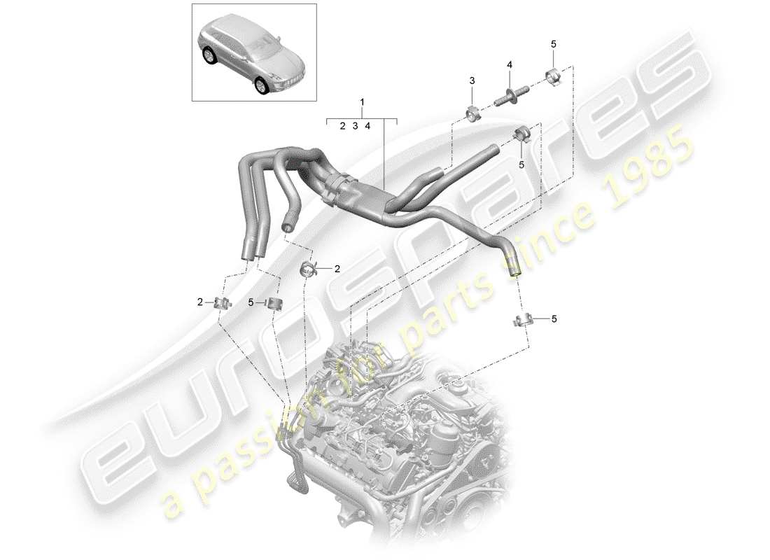 porsche 2014 (macan) fuel system parts diagram
