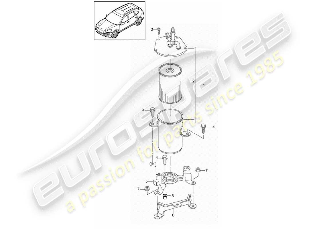 porsche 2013 (cayenne e2 92a) fuel system parts diagram