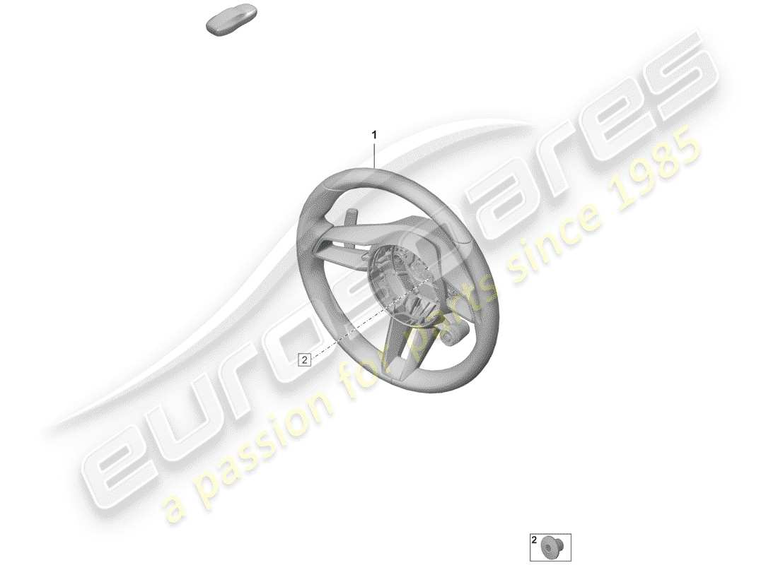 porsche 992 (2019) steering wheel parts diagram