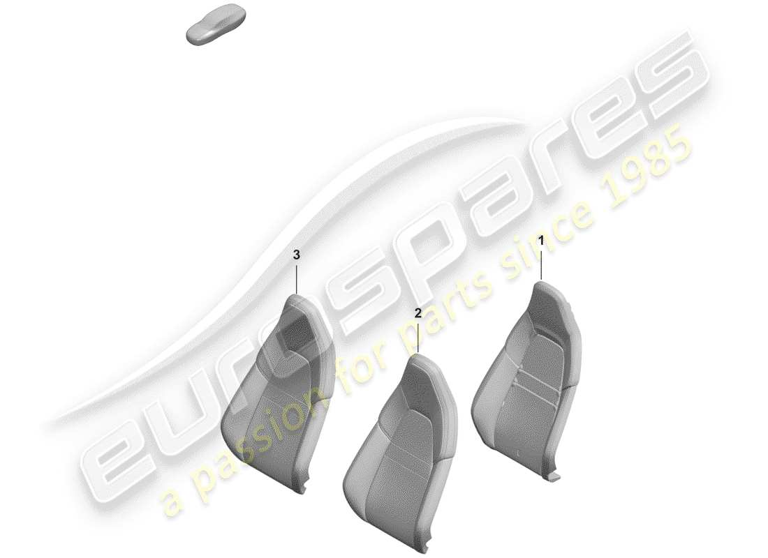 porsche 2019 (992-1) foam part parts diagram