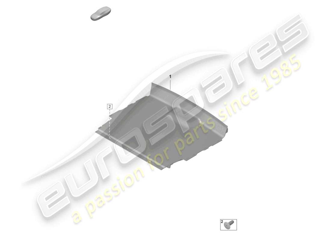 porsche 2019 (992-1) convertible top storage area parts diagram