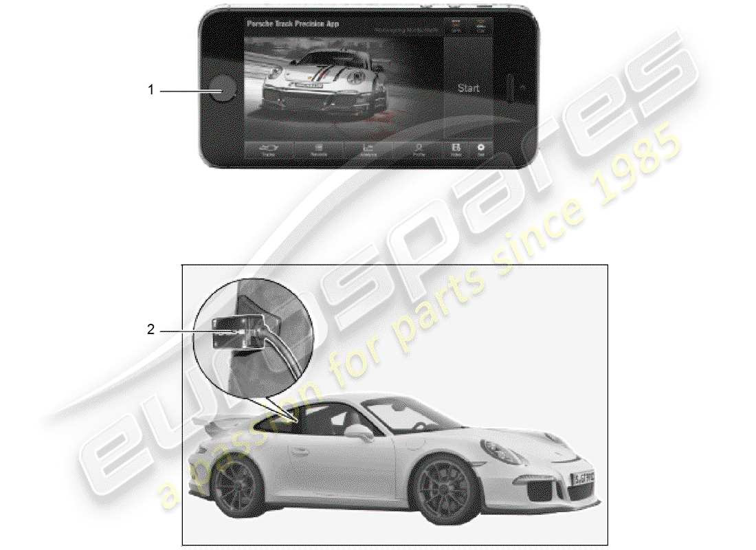 porsche 2016 (tequipment 98x/99x) speedometer part diagram