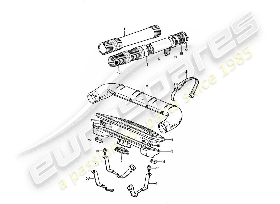 porsche 1995 (928) air cleaner - lh-jetronic part diagram