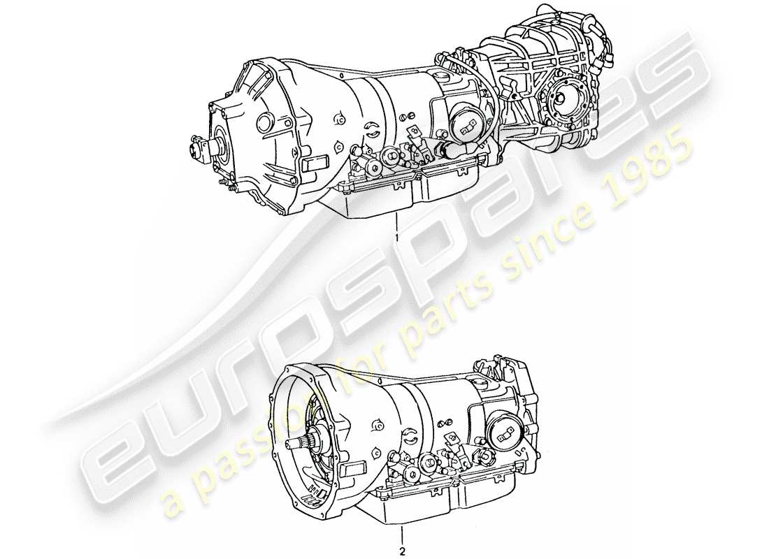 porsche 1995 (928) automatic transmission - replacement transmission part diagram