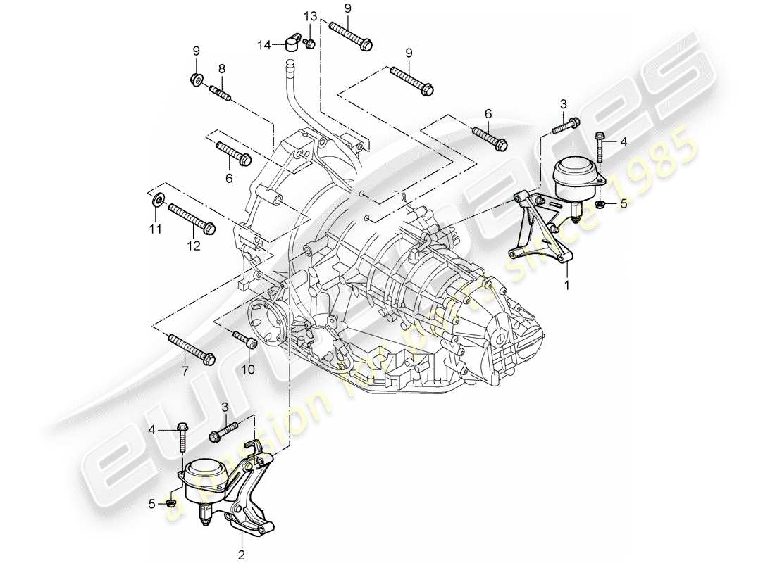 porsche 2007 (987 cayman) tiptronic part diagram