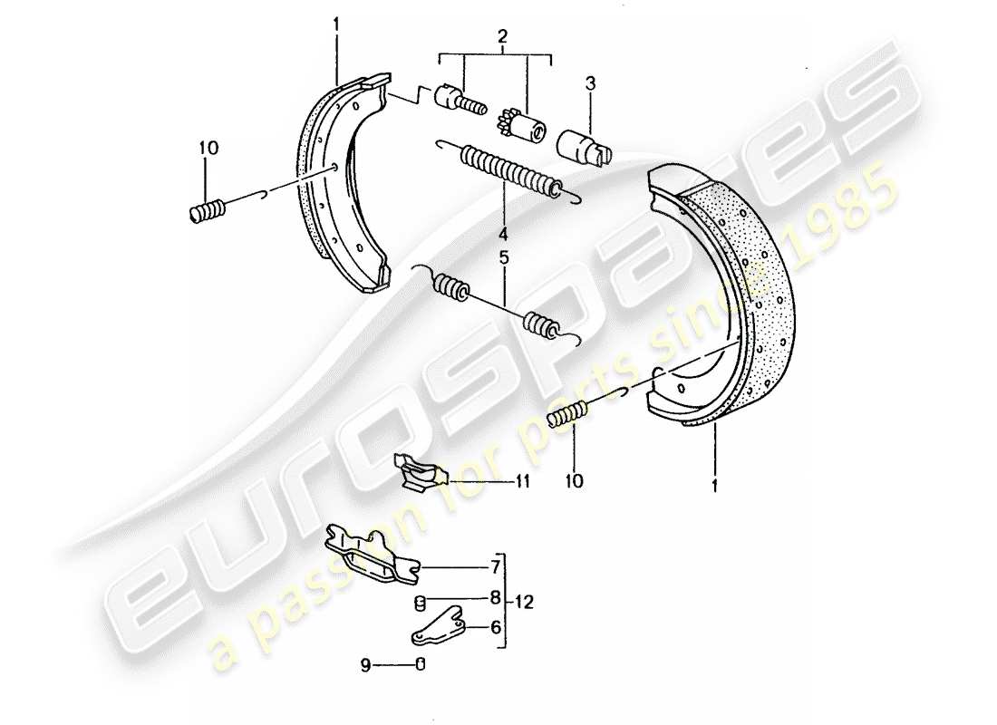 porsche 2003 (996) handbrake parts diagram