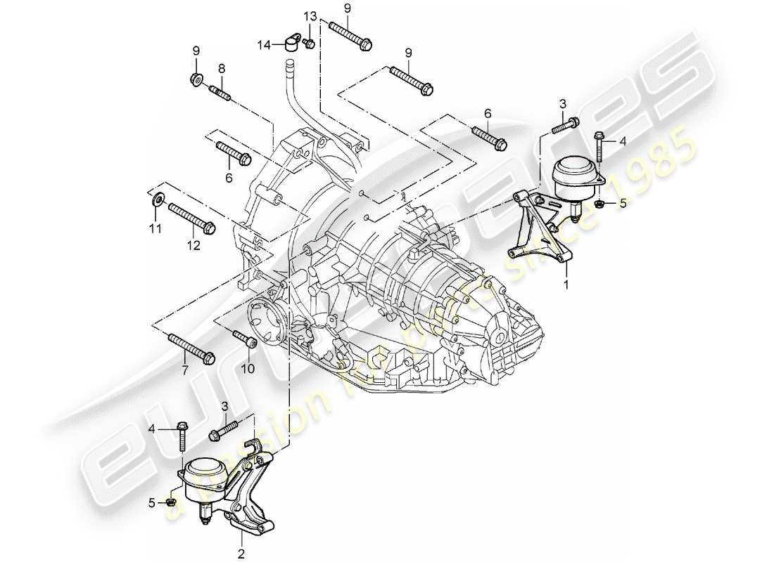 porsche 2008 (987 boxster) tiptronic parts diagram
