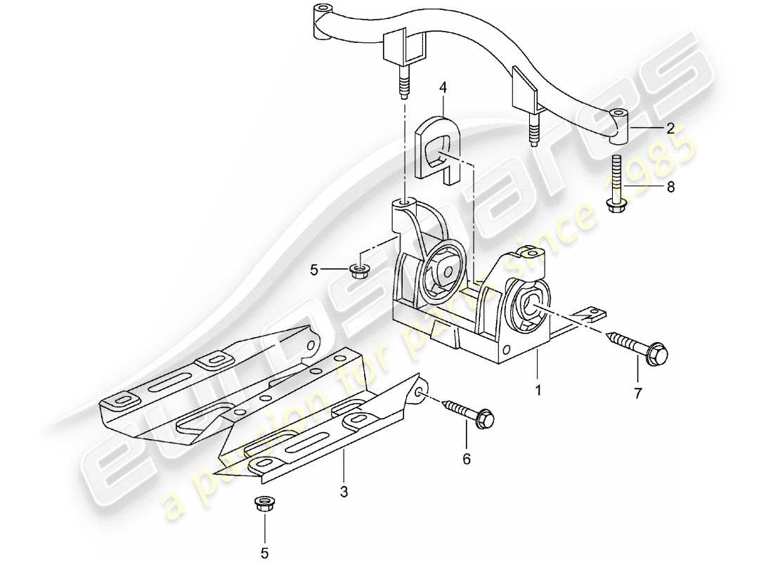 porsche 2005 (996 turbo / gt2) transmission suspension parts diagram