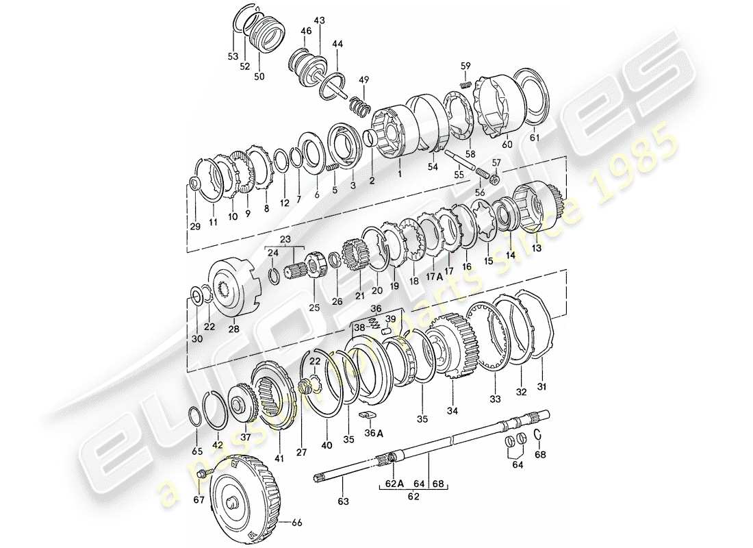 porsche 1989 (944) transmission control - for - automatic transmission - d >> - mj 1989 part diagram