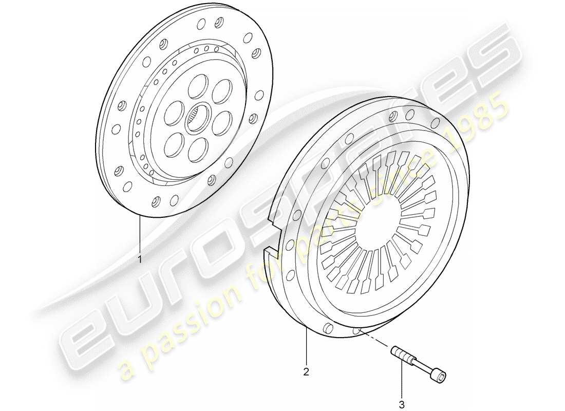 porsche 2009 997-2 turbo / gt2 clutch part diagram