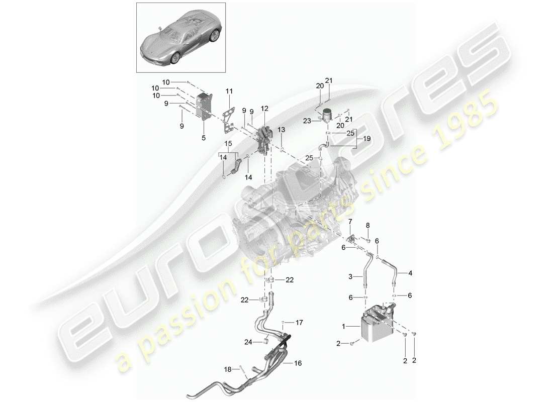 porsche 918 spyder (2015) - pdk - part diagram