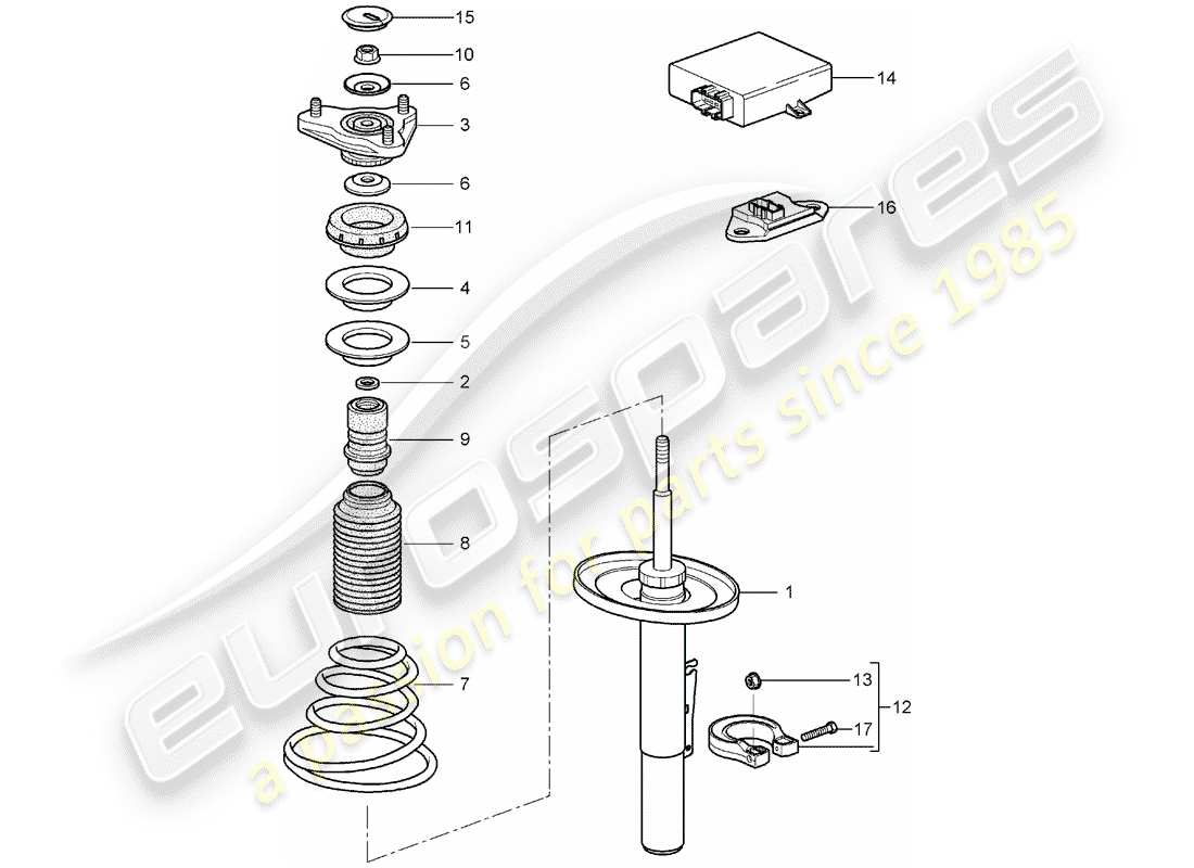 porsche 2007 (987 boxster) suspension part diagram
