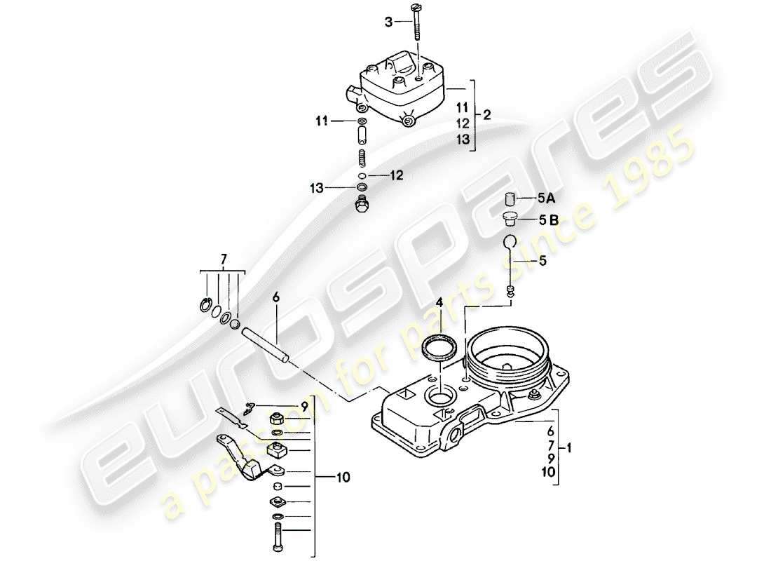 porsche 1981 (924) k-jetronic - 1 - mixture control unit part diagram