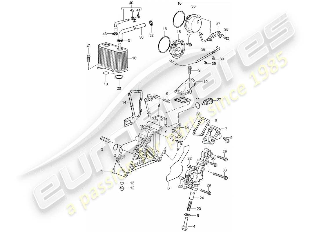 porsche 2007 (997-1) oil pump parts diagram