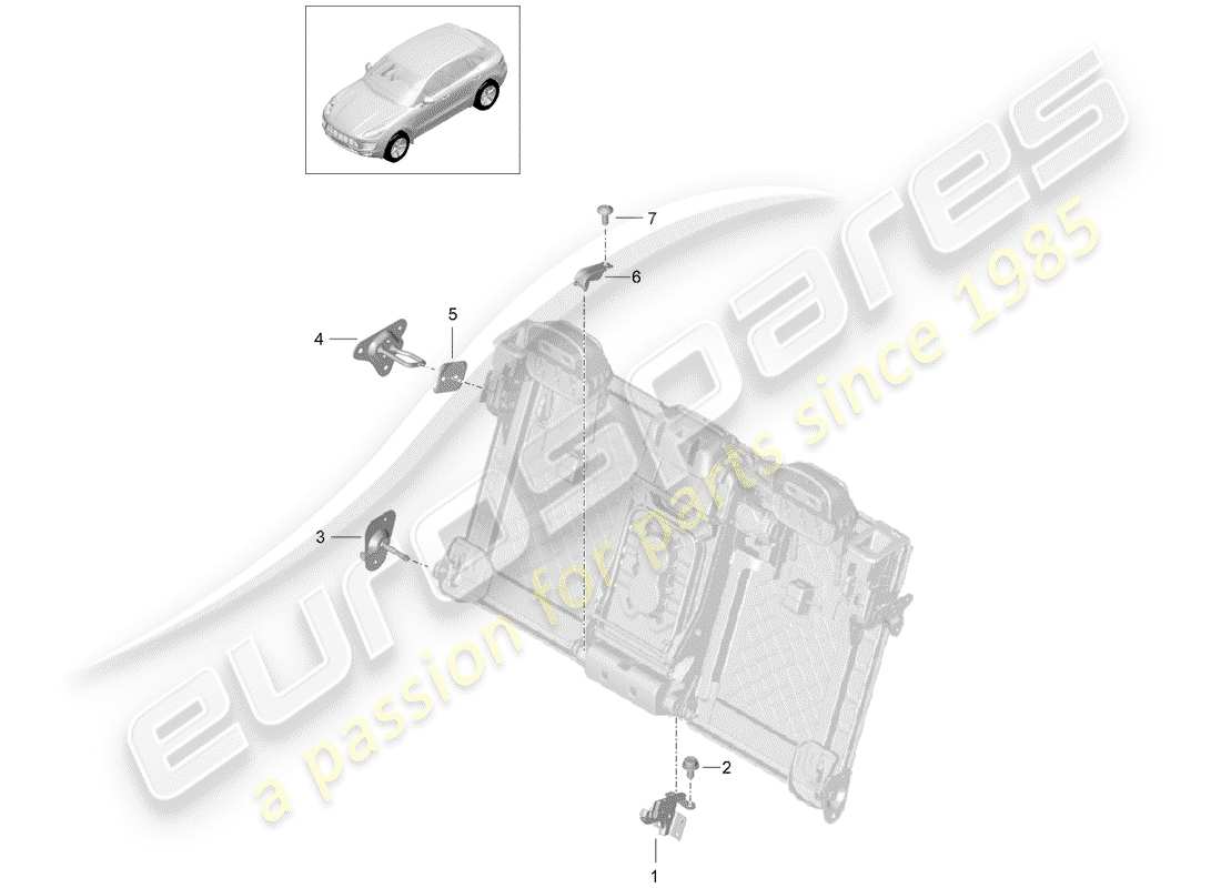 porsche 2016 (macan) bracket part diagram
