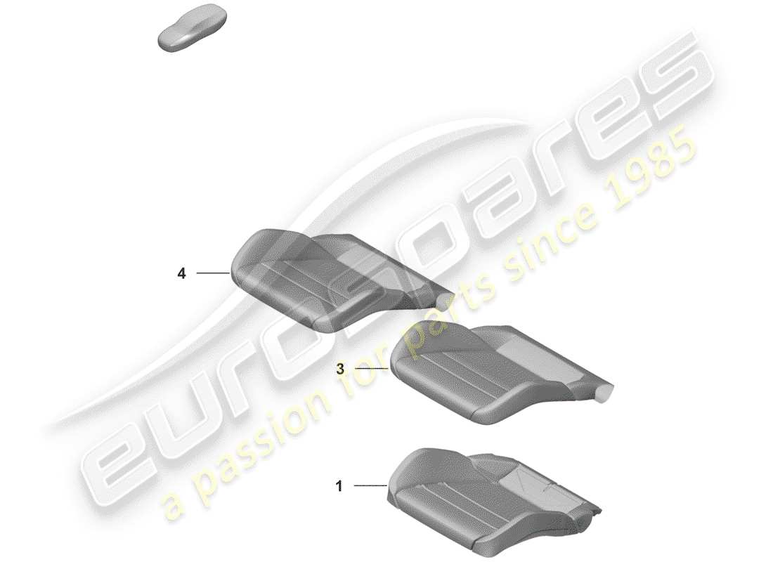 porsche 2019 (992-1) foam part parts diagram