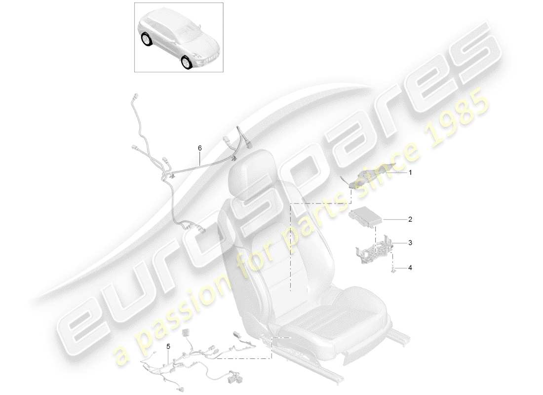 porsche 2016 (macan) electrics part diagram