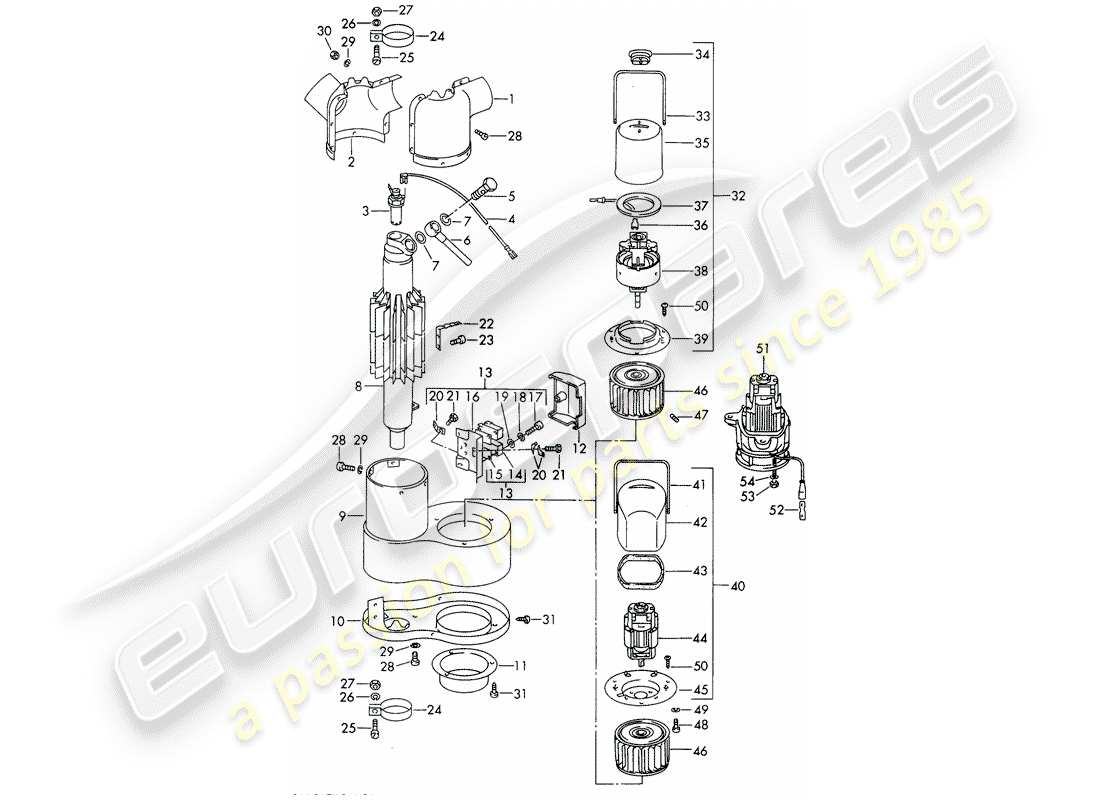 porsche 1966 (911/912) single parts - heater - - webasto - - d >> - mj 1968 part diagram