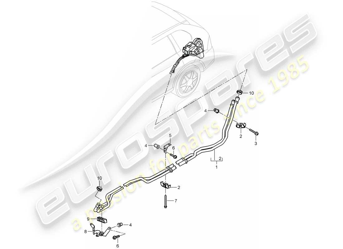 porsche 2012 (cayenne e2 92a) hot air duct part diagram