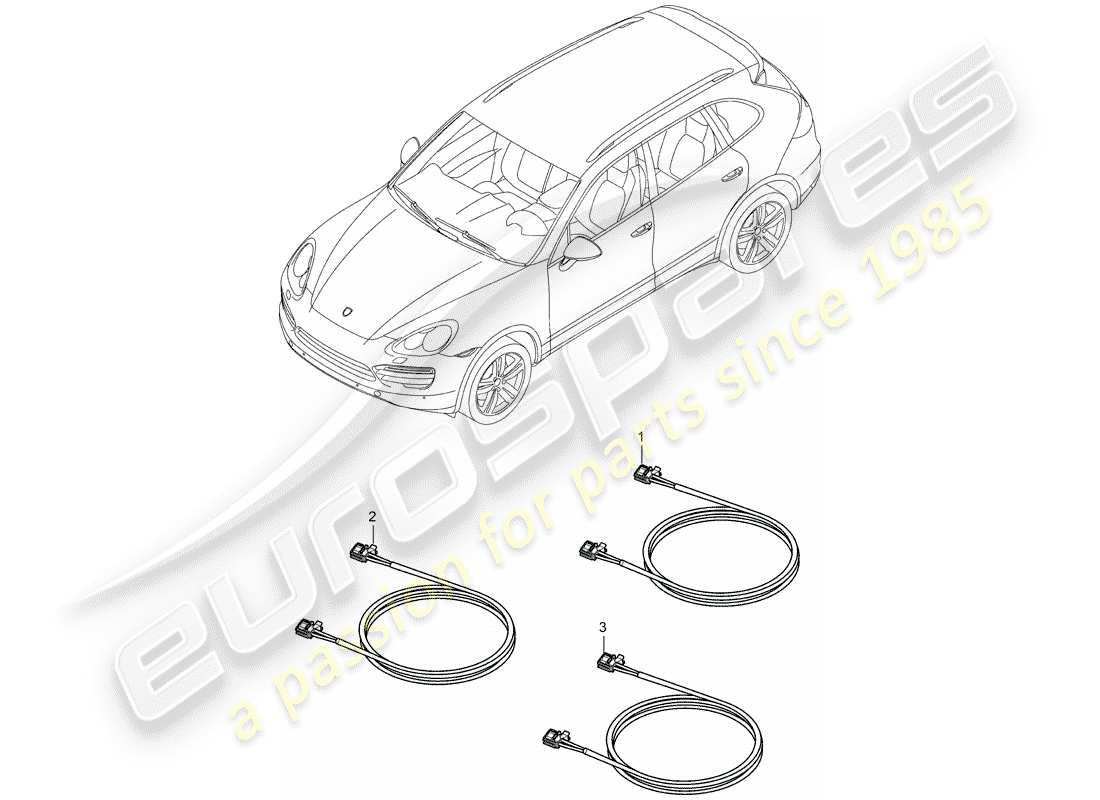 porsche 2015 (cayenne e2 92a) light fibre optic part diagram
