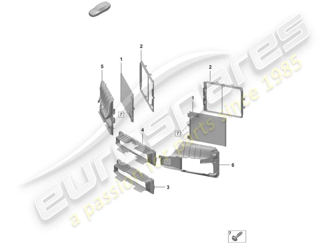 porsche 2020 (992-1) air condtioner condenser parts diagram
