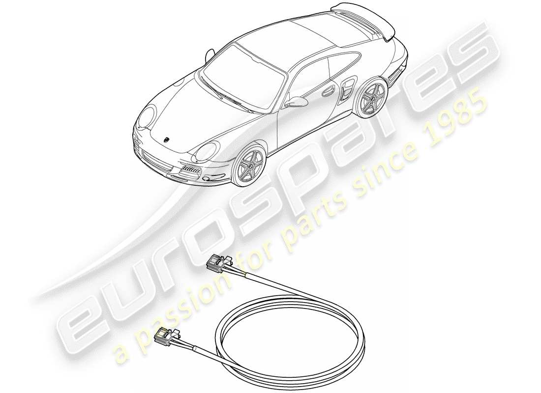 porsche 2007 (997-1 turbo / gt2) light fibre optic parts diagram