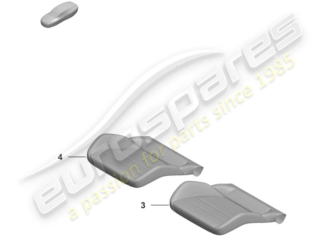 porsche 2020 (992-1) foam part part diagram