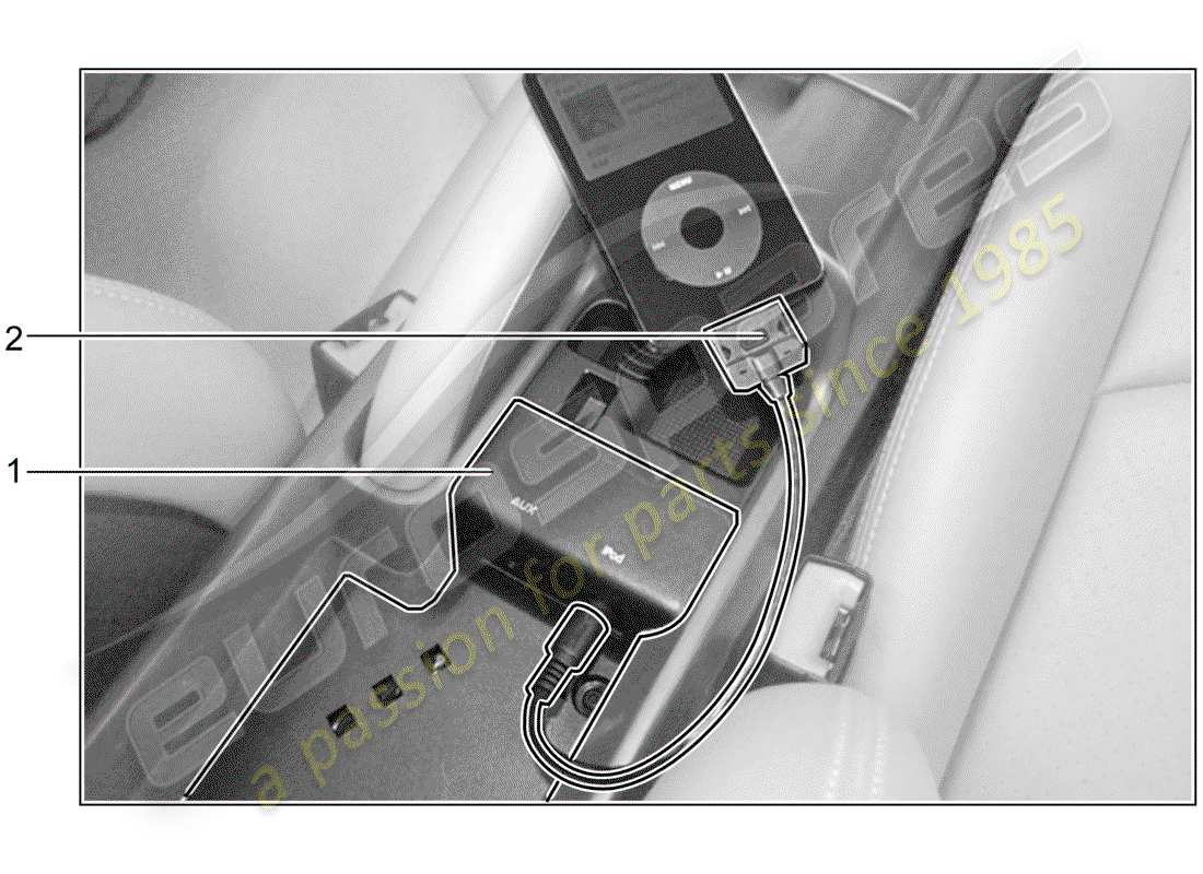 porsche 2002 (tequipment) multimedia interface parts diagram