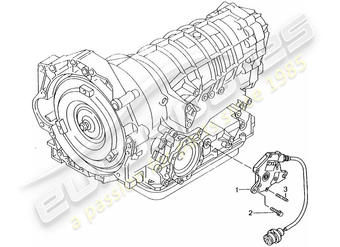 porsche 1999 (996) tiptronic - operating mechanism - seal strip - housing - d >> - mj 2001 part diagram