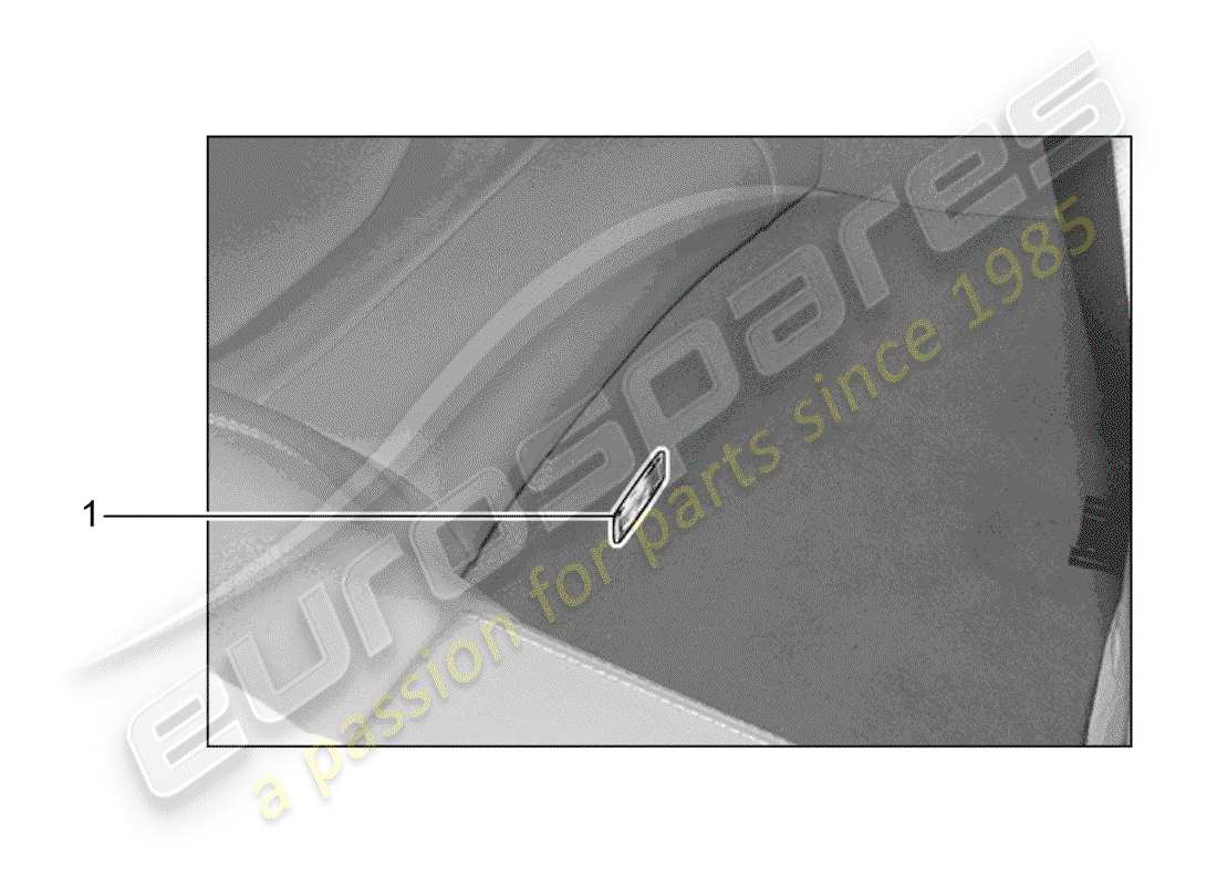 porsche 2017 (tequipment 98x/99x) footwell light parts diagram