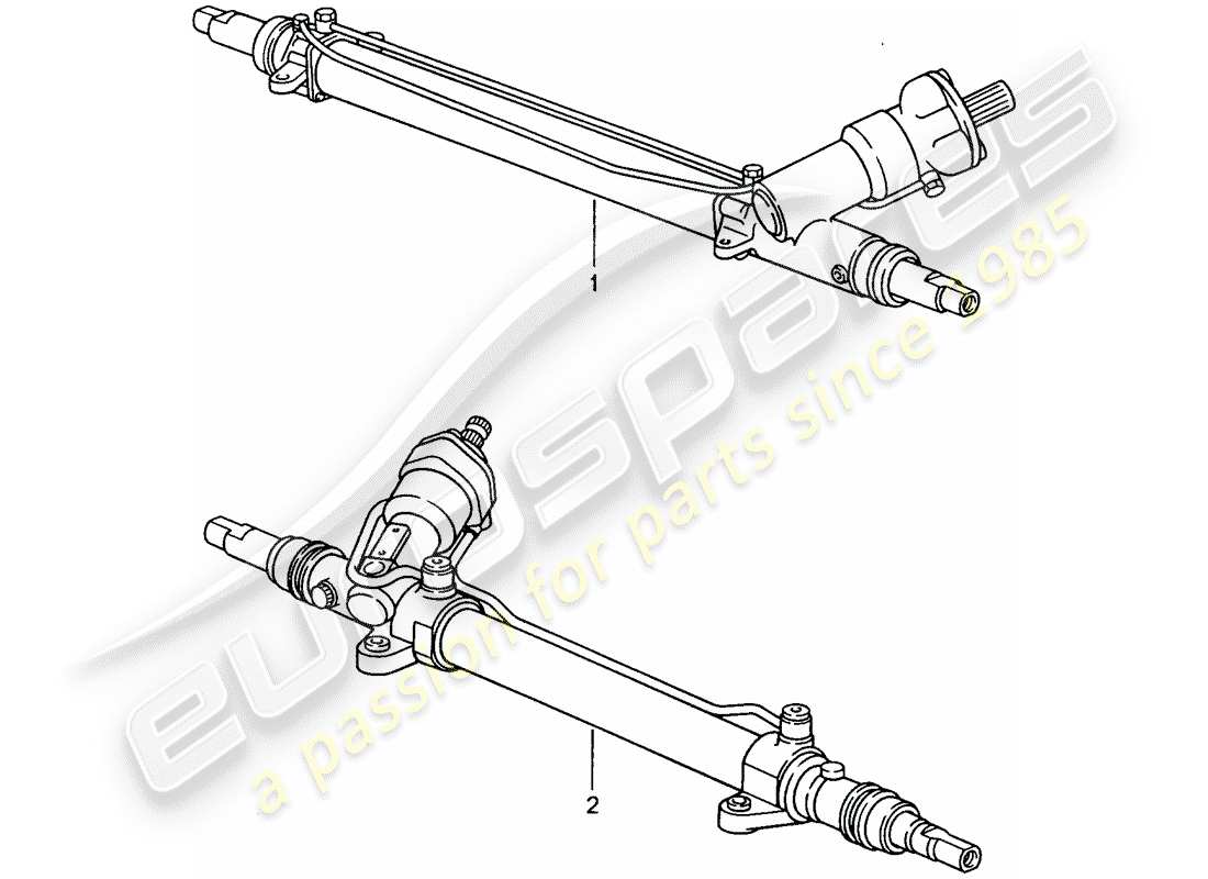 porsche replacement catalogue (2009) steering gear parts diagram