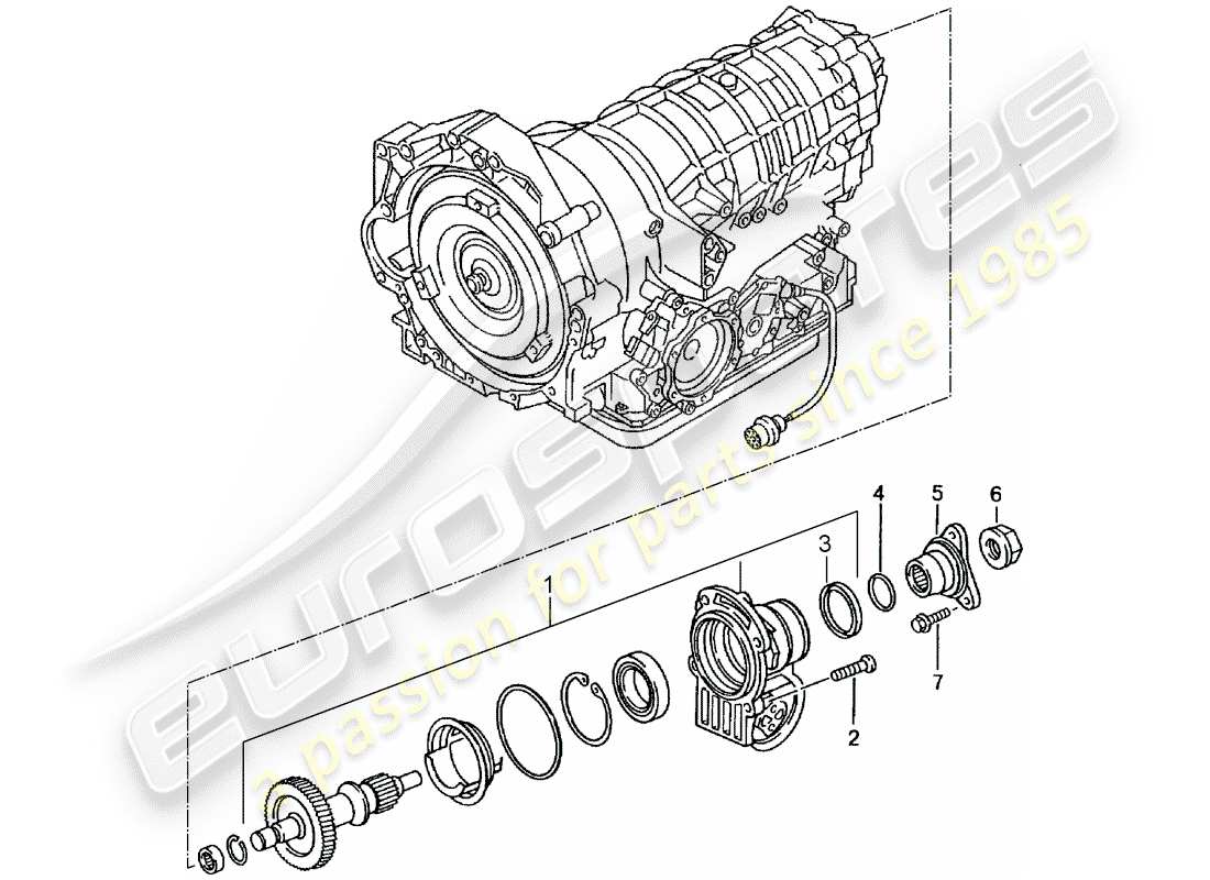 porsche 2000 (996) tiptronic - - 4 wheel drive - d - mj 1999>> - mj 2001 part diagram