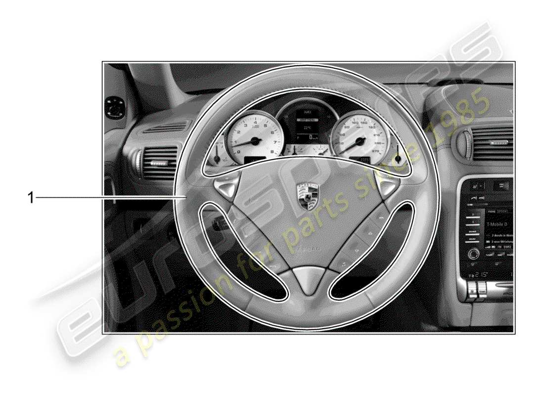 porsche 2018 (tequipment cayenne) steering wheel part diagram